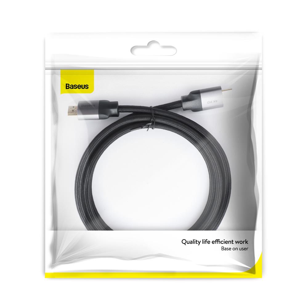 Baseus Kabel Enjoyment HDMI 4K do HDMI 4K ciemno-szary 1m / 6