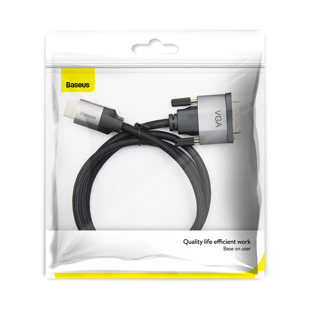 Baseus Kabel Enjoyment HDMI do VGA ciemno-szary 1m / 6
