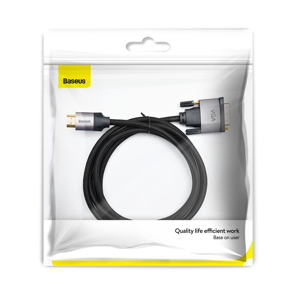 Baseus Kabel Enjoyment HDMI do VGA ciemno-szary 2m / 6
