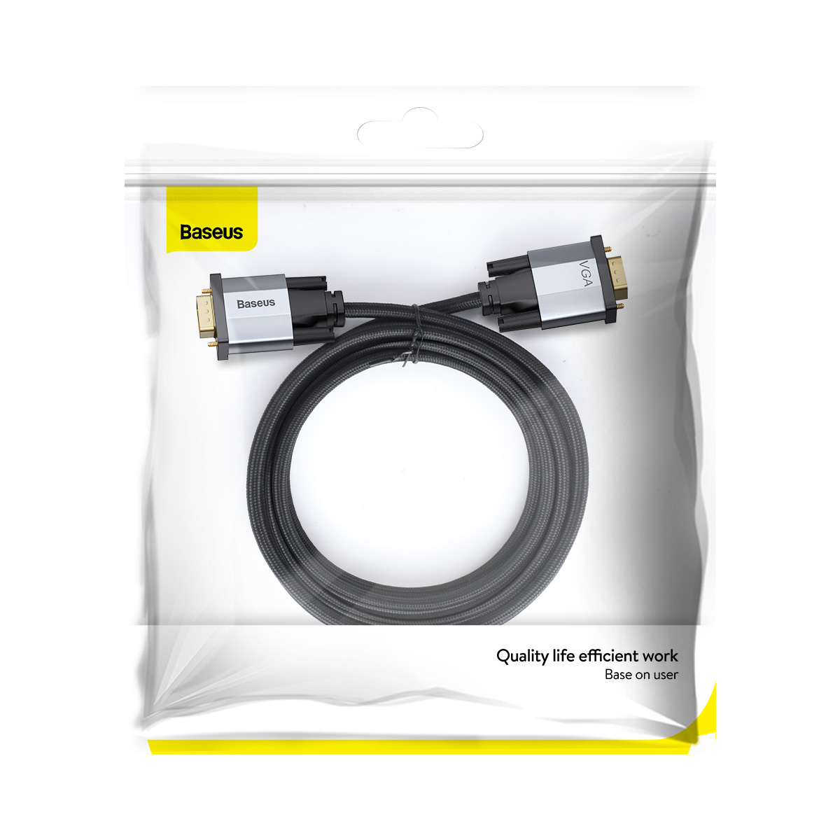 Baseus Kabel Enjoyment VGA do VGA dwukierunkowy ciemno-szary 3m / 7