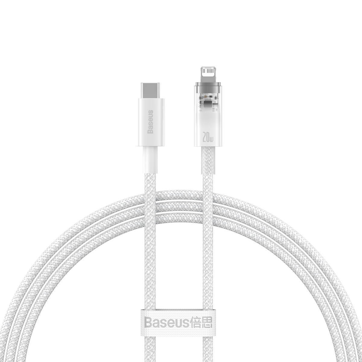 Baseus kabel Explorer PD USB-C - Lightning 1,0m biay z kontrol temperatury 20W