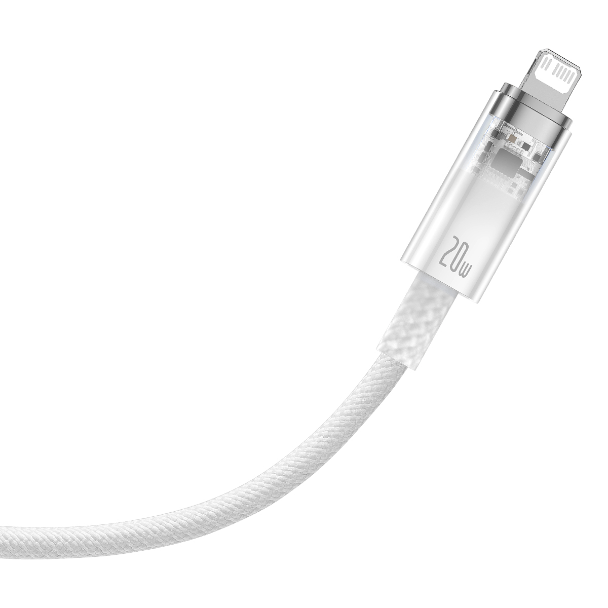 Baseus kabel Explorer PD USB-C - Lightning 1,0m bia�y z kontrol� temperatury 20W / 2