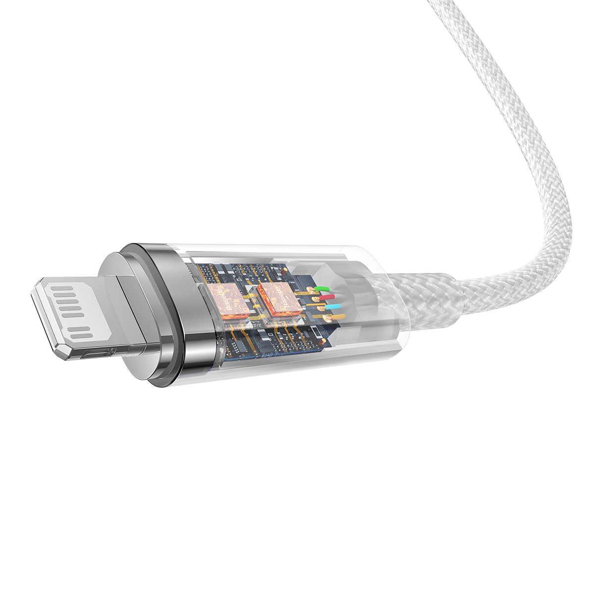 Baseus kabel Explorer PD USB-C - Lightning 1,0m bia�y z kontrol� temperatury 20W / 4