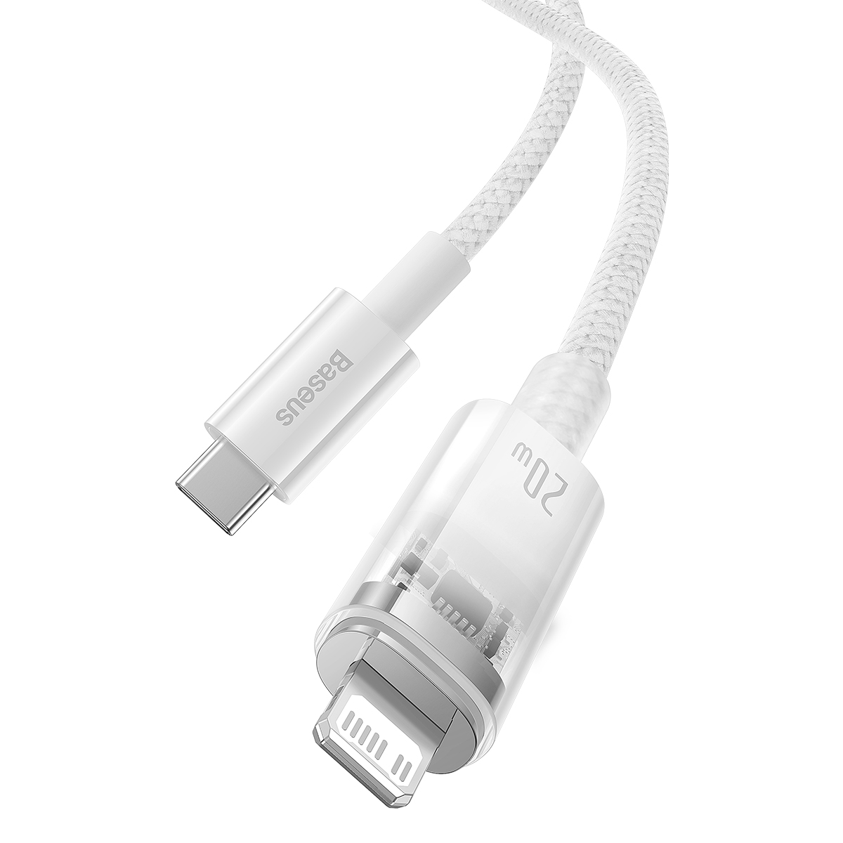 Baseus kabel Explorer PD USB-C - Lightning 1,0m bia�y z kontrol� temperatury 20W / 5