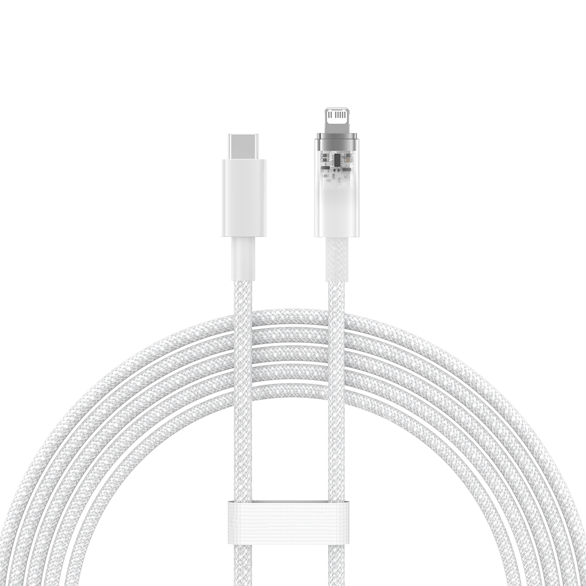 Baseus kabel Explorer PD USB-C - Lightning 2,0m bia�y z kontrol� temperatury 20W