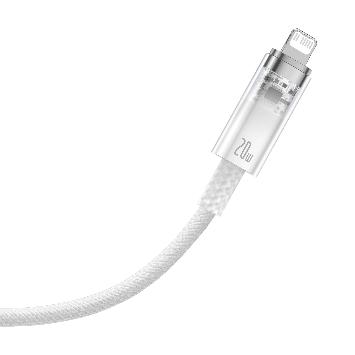Baseus kabel Explorer PD USB-C - Lightning 2,0m bia�y z kontrol� temperatury 20W / 2
