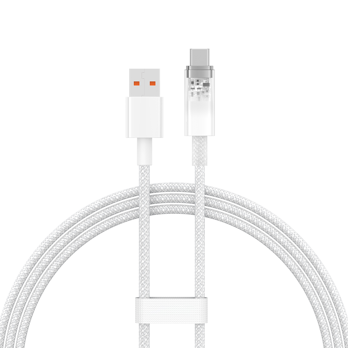 Baseus kabel Explorer USB - USB-C 1,0m bia�y z kontrol� temperatury 100W