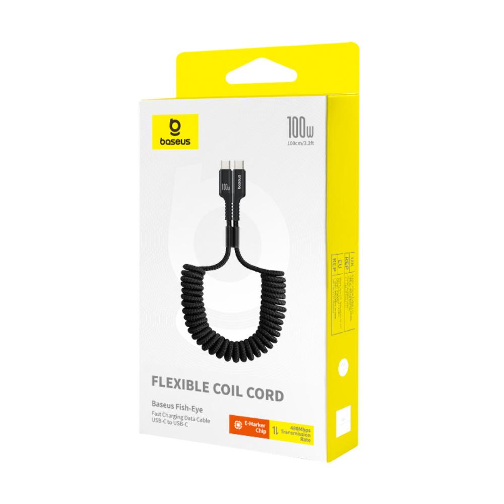 Baseus kabel Fish-Eye Fast Charging Data Cable USB-C to USB-C 100W 1m Cluster czarny / 5