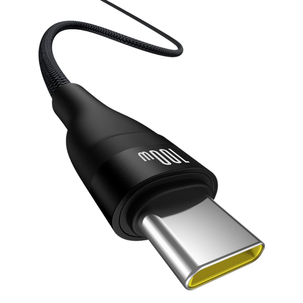 Baseus kabel Flash 2 Charging Cable USB to USB-C 100W 1m Cluster czarny / 2
