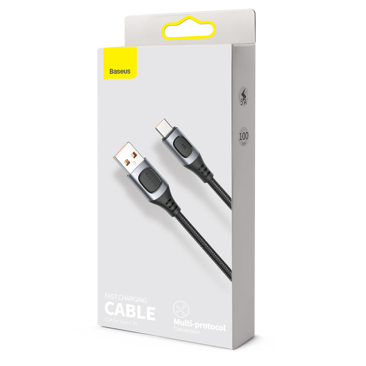 Baseus kabel Flash USB - USB-C 5A 1,0 m szary / 7