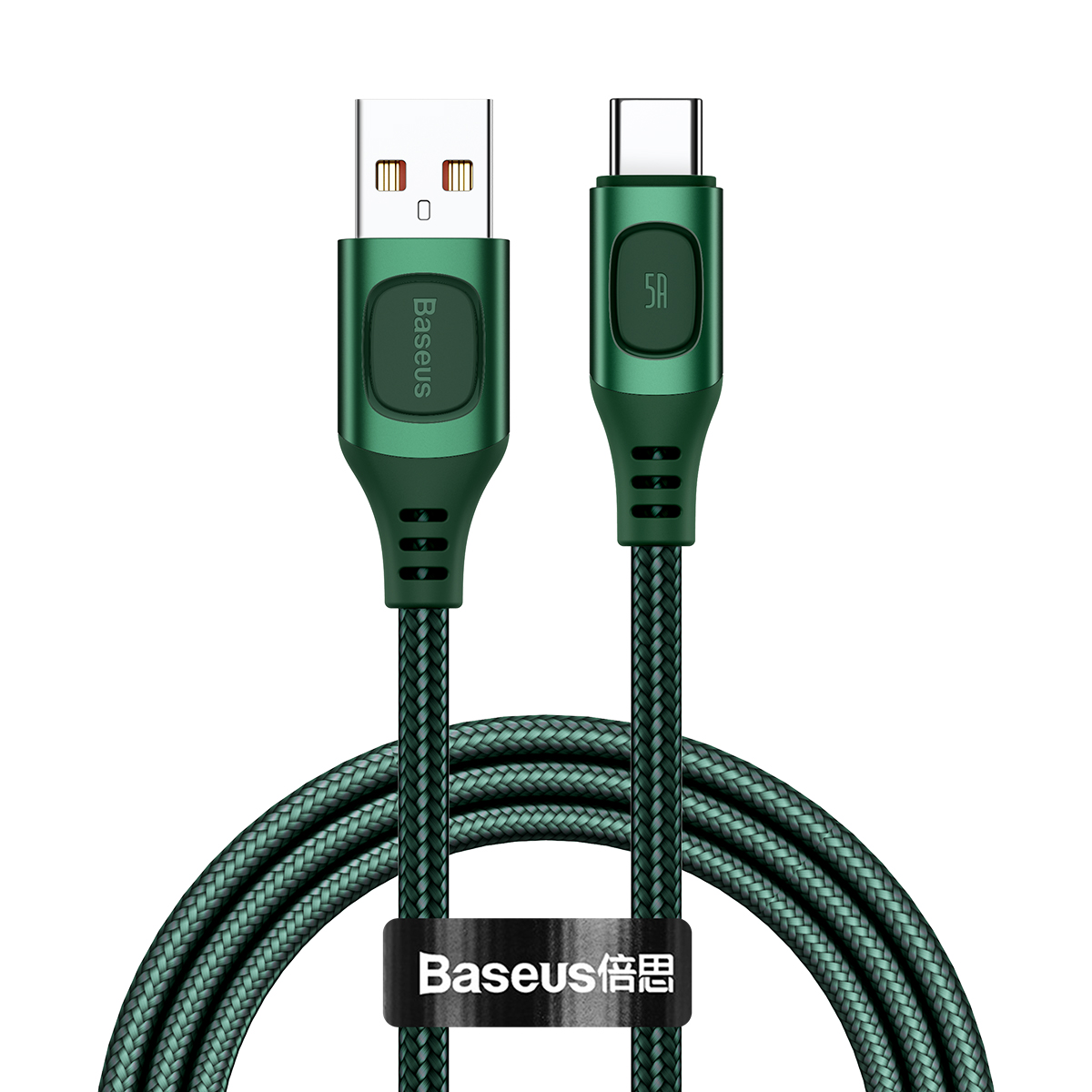 Baseus kabel Flash USB - USB-C 5A 1,0 m zielony