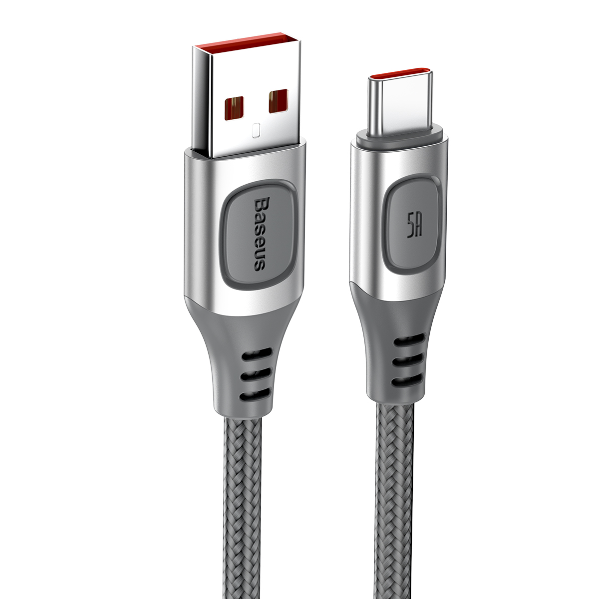 Baseus kabel Flash USB - USB-C 5A 2,0 m srebrny / 4