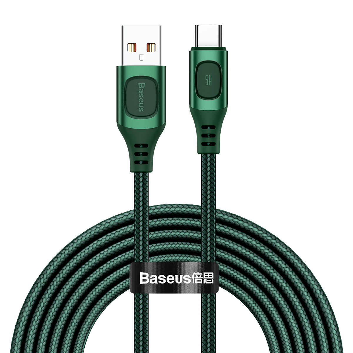 Baseus kabel Flash USB - USB-C 5A 2,0 m zielony