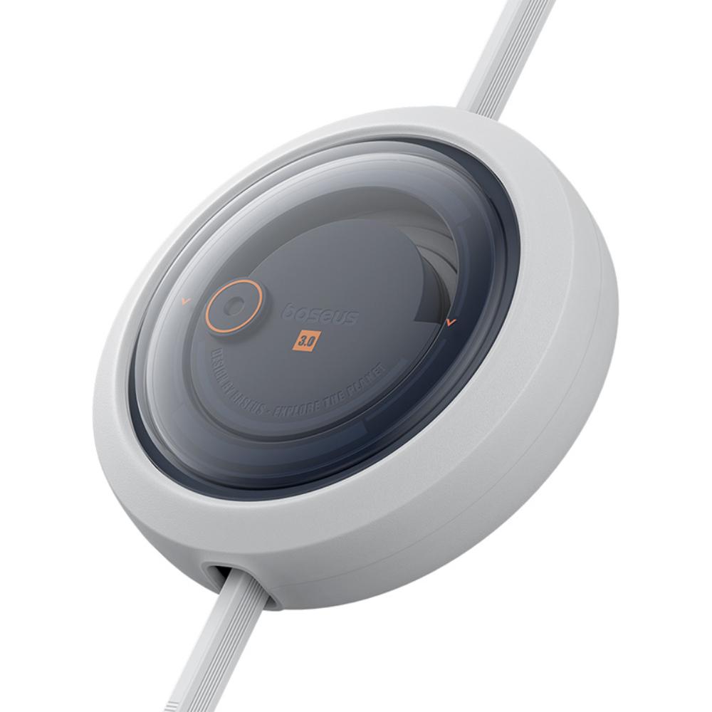 Baseus kabel Free2Draw Retractable Crystal Fast Charging Data Cable USB to M+L+C 100W 1.1m bia�y / 3