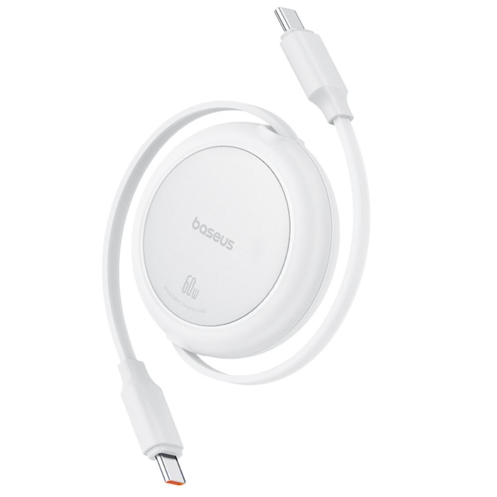 Baseus kabel Free2Pull Mini Charging Cable USB-C to USB-C 60W 1m bia�y / 2