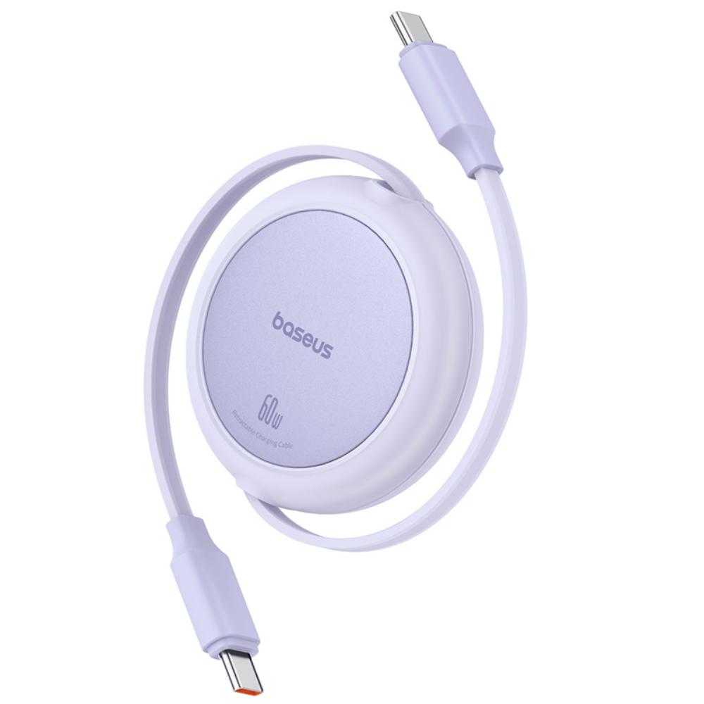 Baseus kabel Free2Pull Mini Charging Cable USB-C to USB-C 60W 1m fioletowy / 2