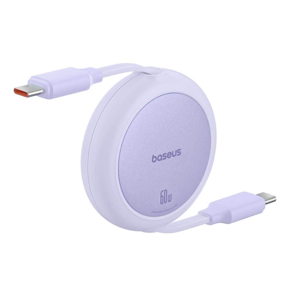 Baseus kabel Free2Pull Mini Charging Cable USB-C to USB-C 60W 1m fioletowy / 3