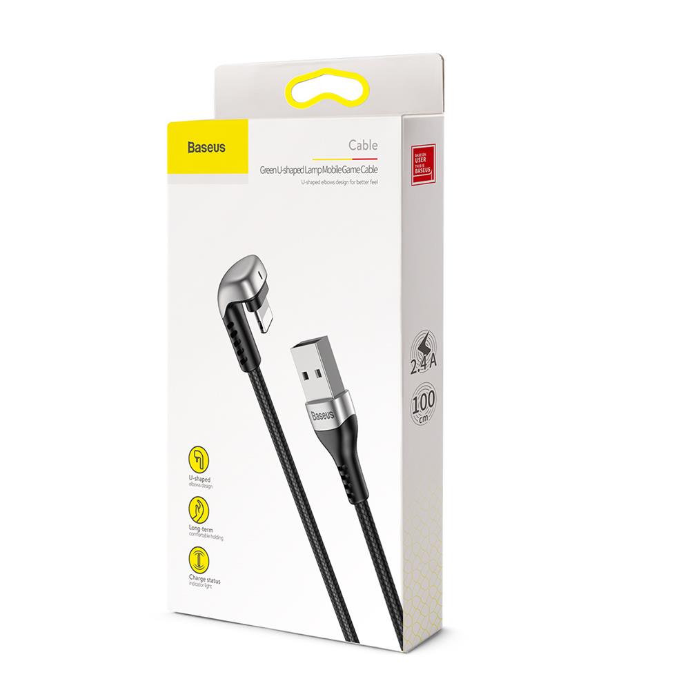 Baseus kabel Green U (8-pin | 1 m) czarny 2,4A / 7