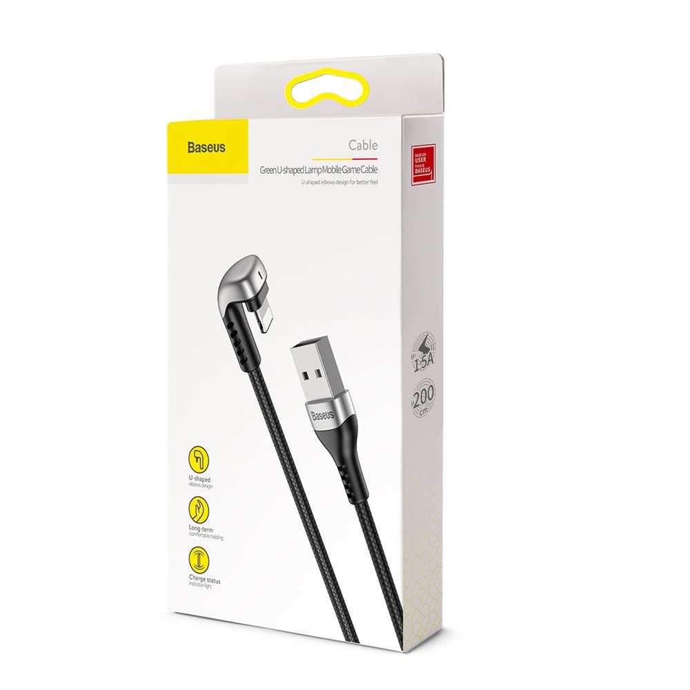 Baseus kabel Green U (8-pin | 2 m) czarny 1,5A / 7