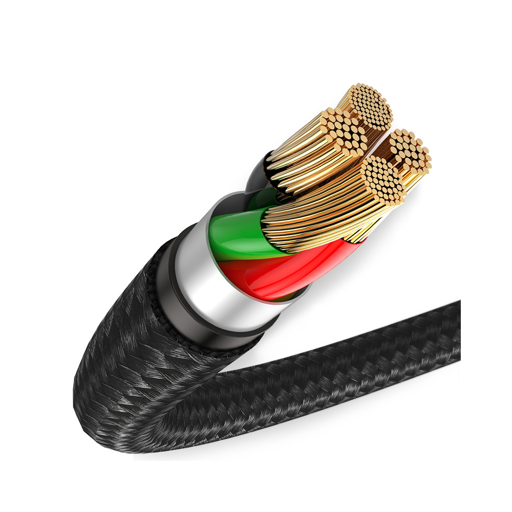 Baseus kabel Halo (8-pin | 0,25 m) czarny 2,4A / 4