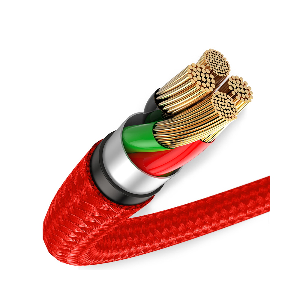 Baseus kabel Halo (8-pin | 0,25 m) czerwony 2,4A / 4