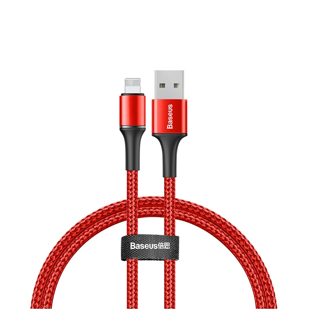 Baseus kabel Halo (8-pin | 0,5 m) czerwony 2,4A
