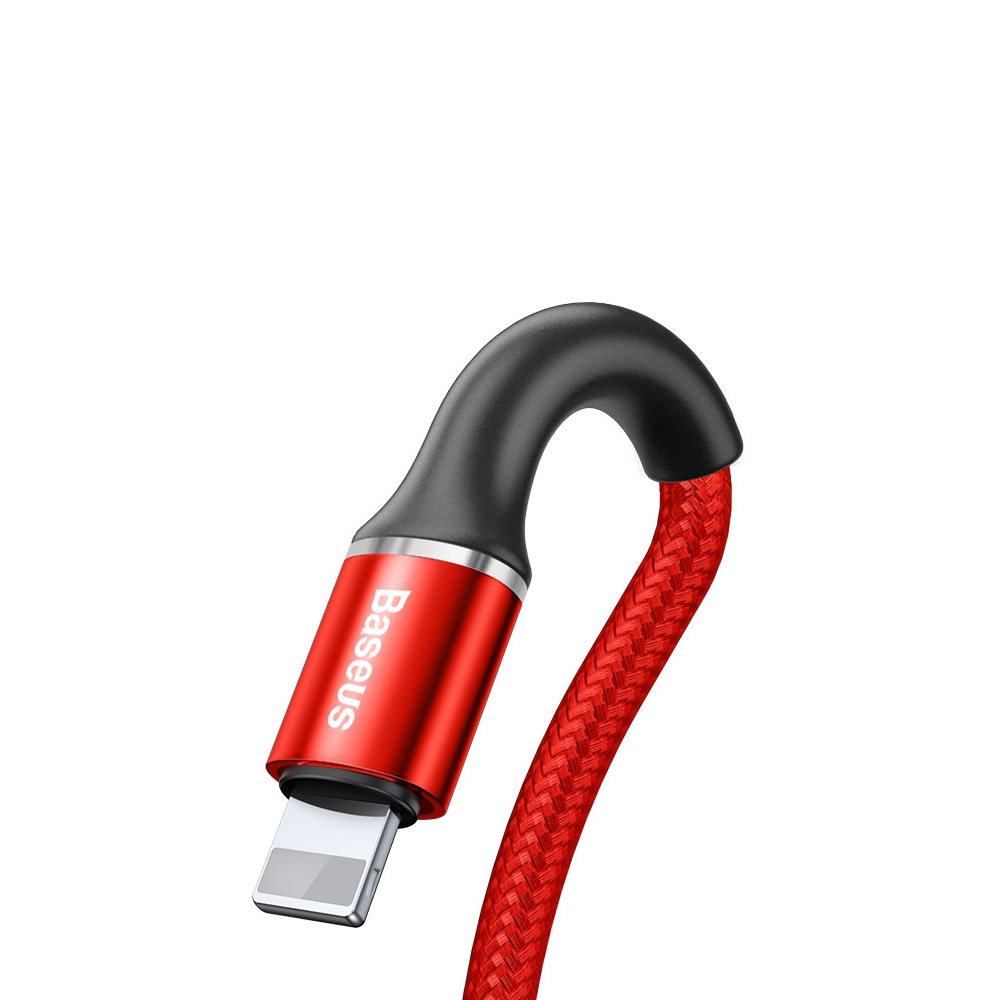 Baseus kabel Halo (8-pin | 0,5 m) czerwony 2,4A / 2