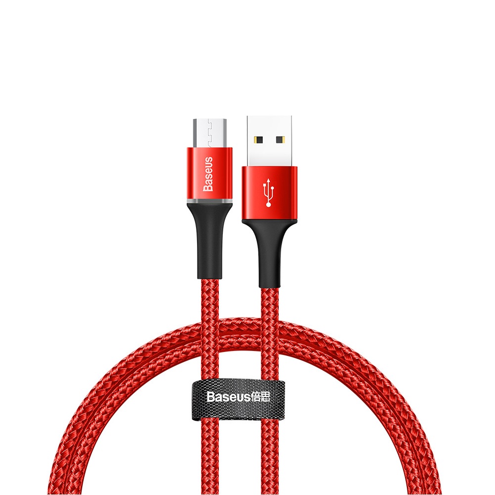 Baseus kabel Halo (micro | 0,5 m) czerwony 3A