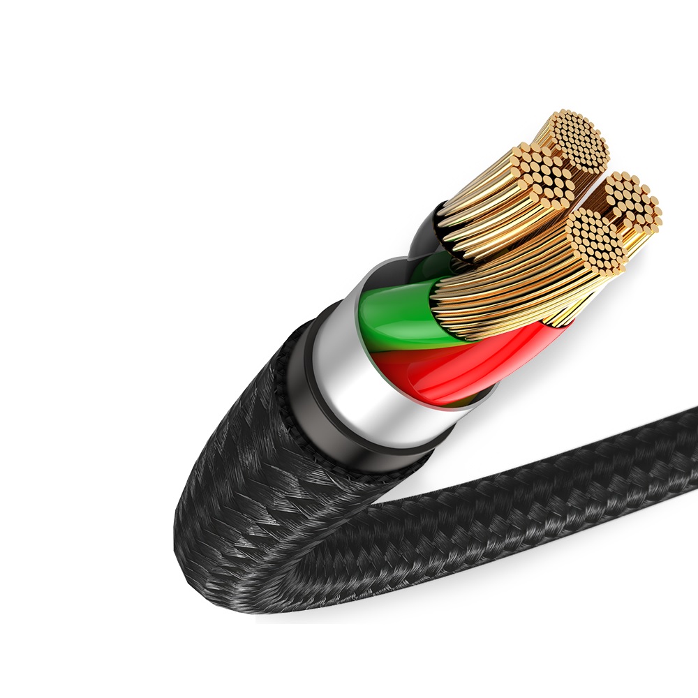 Baseus kabel Halo (typ-C | 1 m) czarny 3A / 3