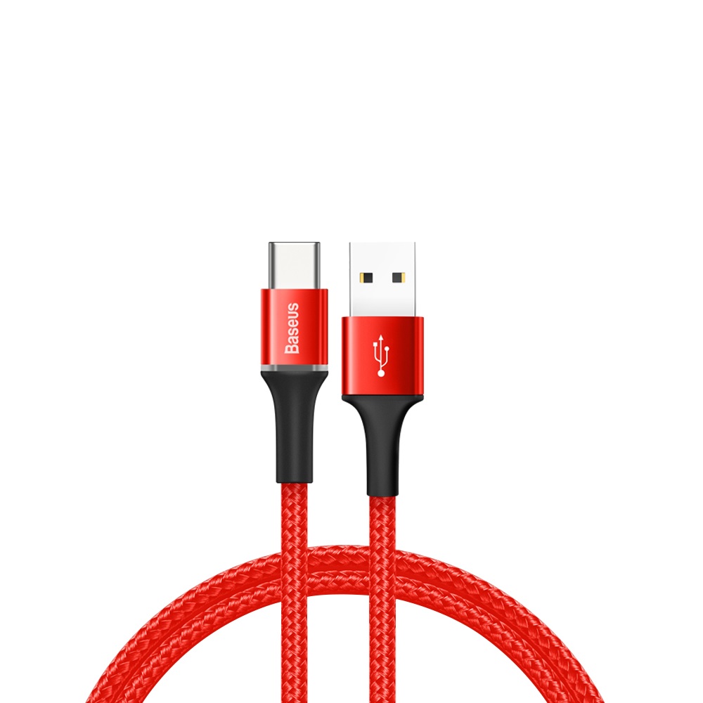 Baseus kabel Halo (typ-C | 2 m) czerwony 2A