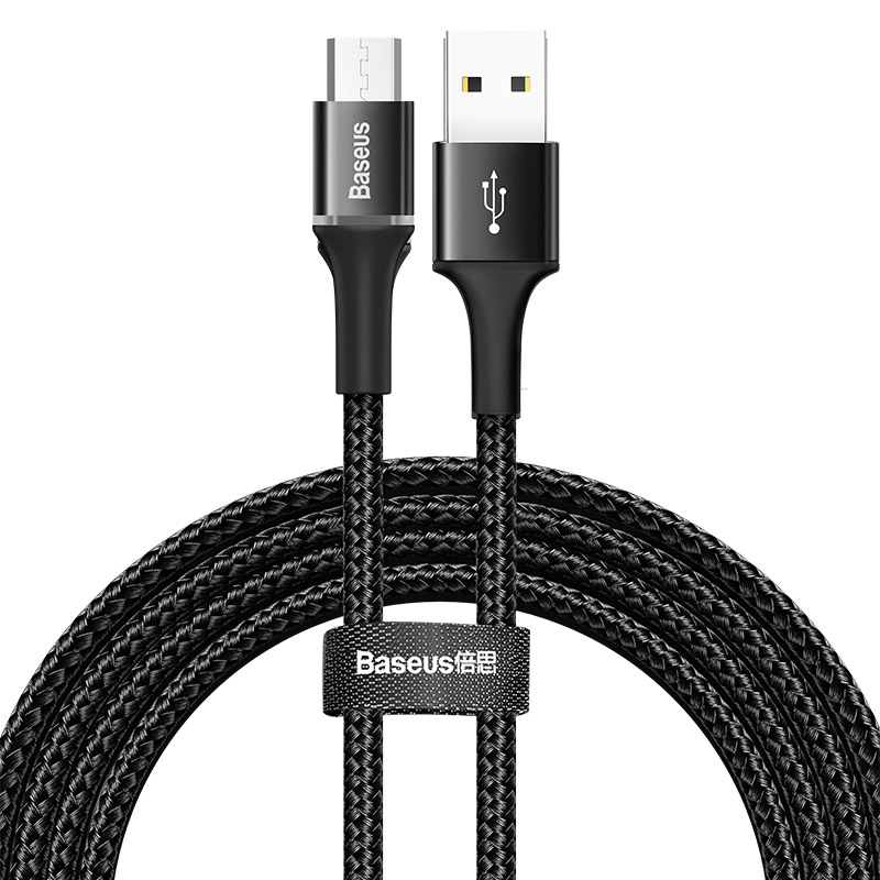 Baseus kabel Halo USB - microUSB 2,0 m 2A czarny