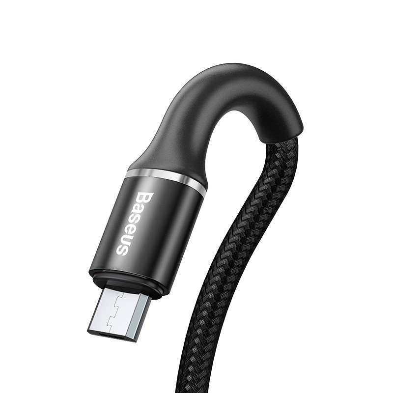 Baseus kabel Halo USB - microUSB 3,0 m 2A czarny / 2