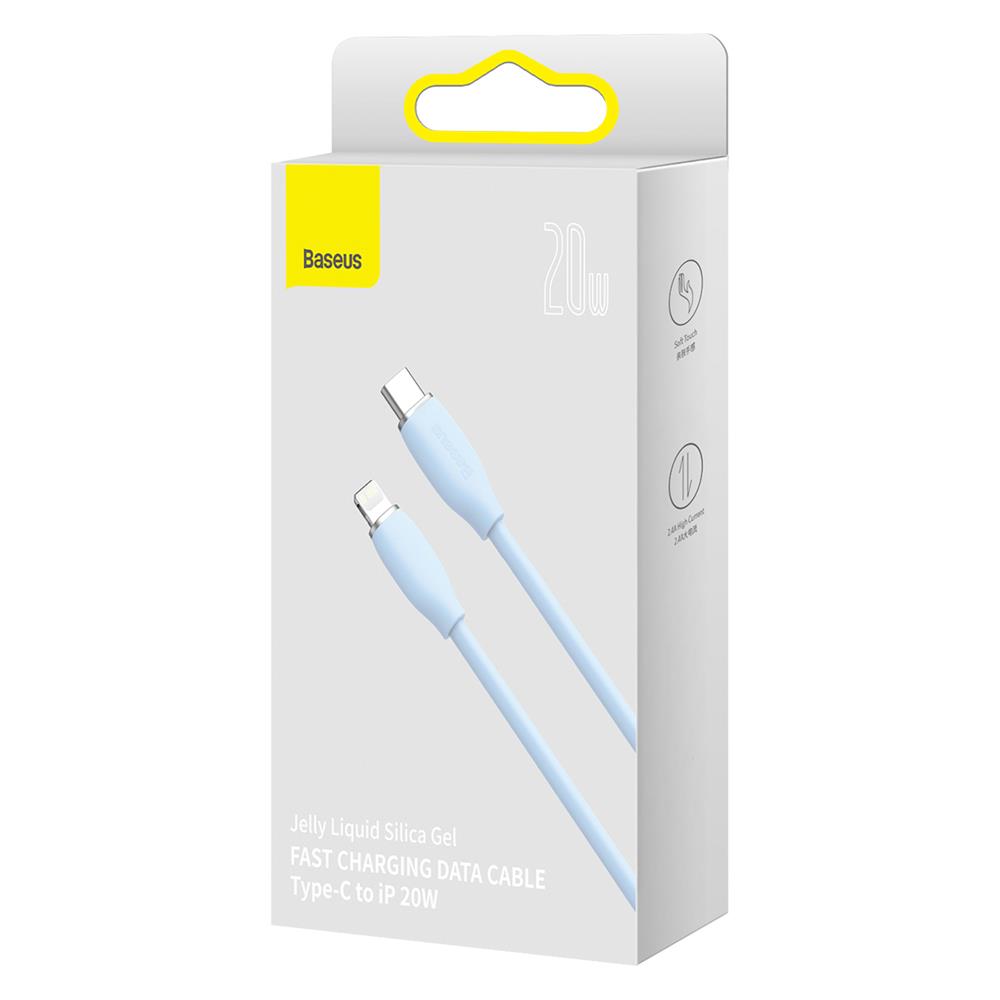 Baseus kabel Jelly Liquid PD USB-C - Lightning 1,2 m niebieski 20W / 6
