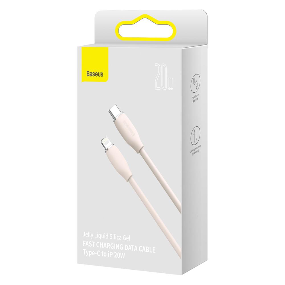 Baseus kabel Jelly Liquid PD USB-C - Lightning 1,2 m r�owy 20W / 6