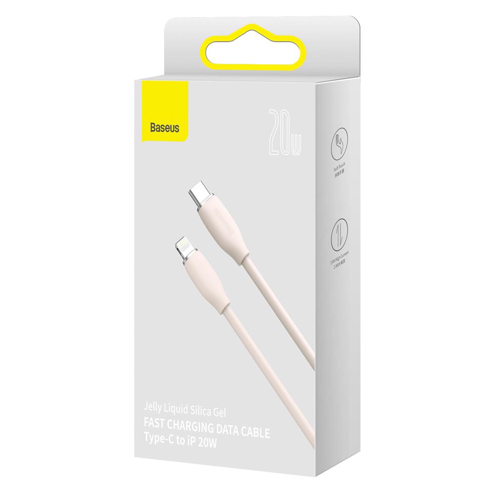 Baseus kabel Jelly Liquid PD USB-C - Lightning 2 m r�owy 20W / 6