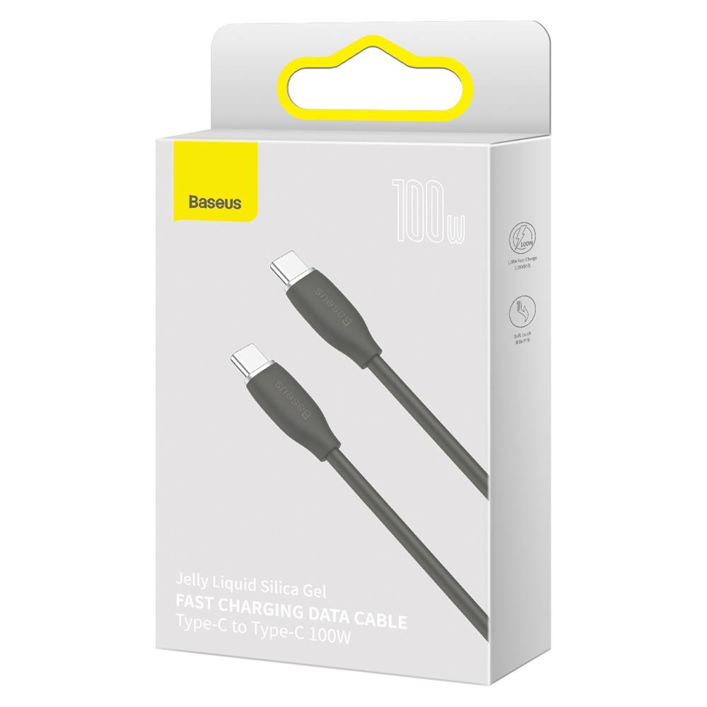 Baseus kabel Jelly Liquid PD USB-C - USB-C 1,2 m czarny 100W / 6