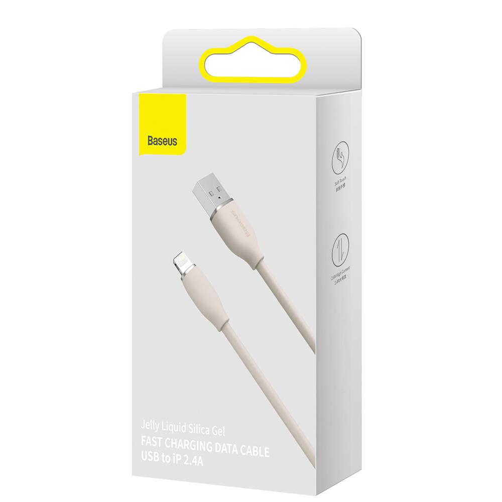 Baseus kabel Jelly Liquid USB - Lightning 1,2 m 2,4A r�owy / 7