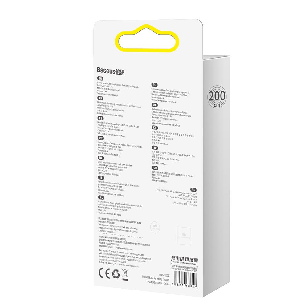 Baseus kabel Jelly Liquid USB - Lightning 2 m 2,4A niebieski / 6