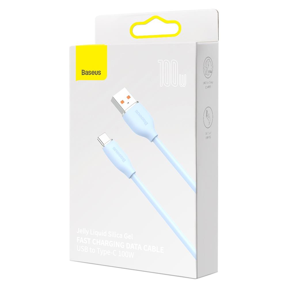 Baseus kabel Jelly Liquid USB - USB-C 1,2 m niebieski 100W / 7