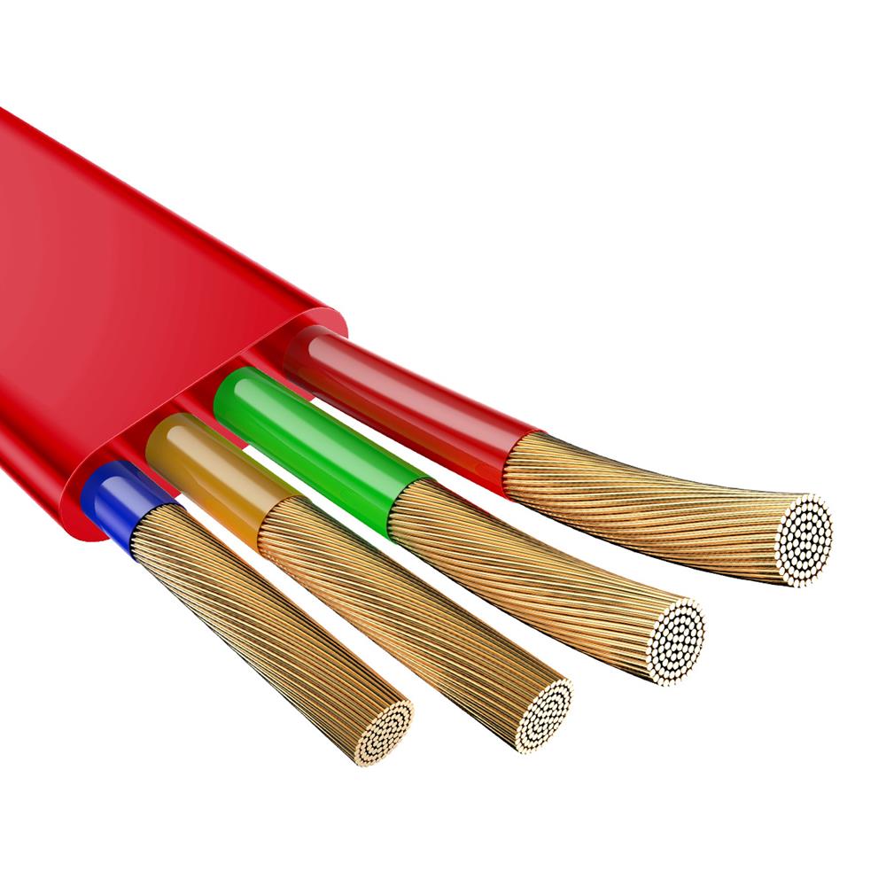 Baseus kabel Little Octopus 3w1 8-pin / micro / typ-C 3A czerwony / 7