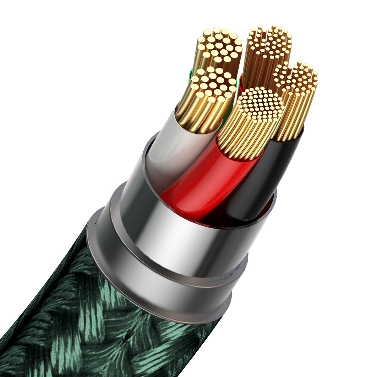 Baseus kabel magnetyczny Zinc USB - USB-C 5A 1,0 m zielony / 4