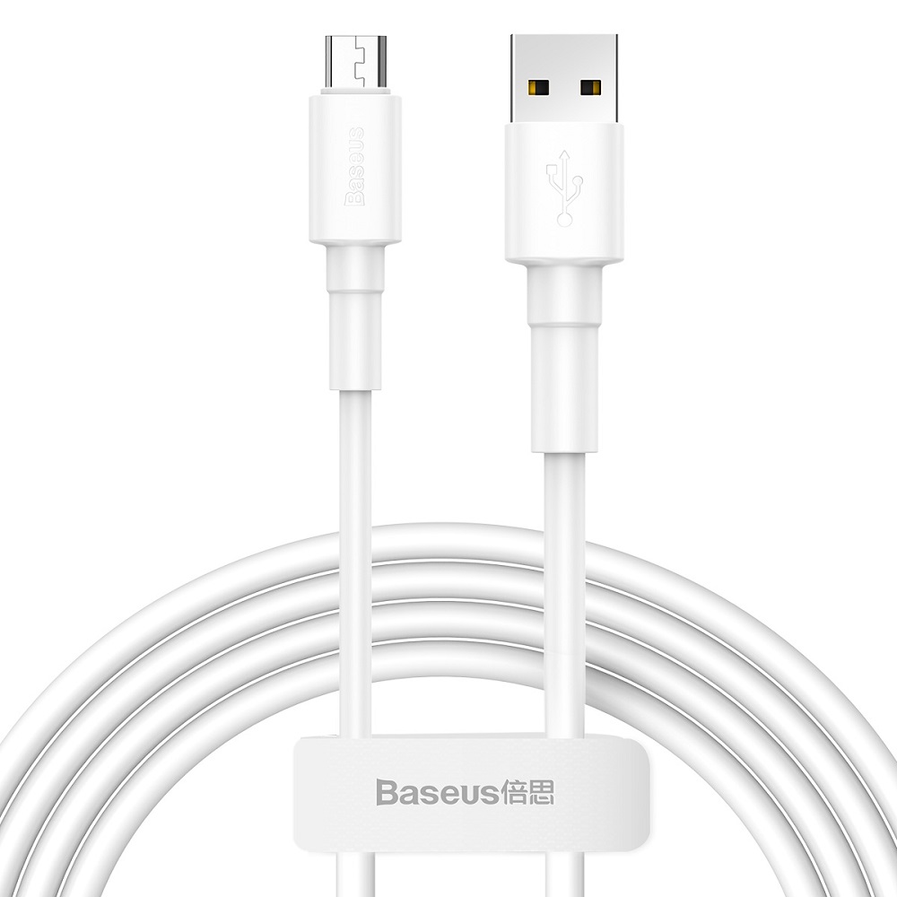 Baseus kabel Mini (micro | 1 m) bia�y 2,4A