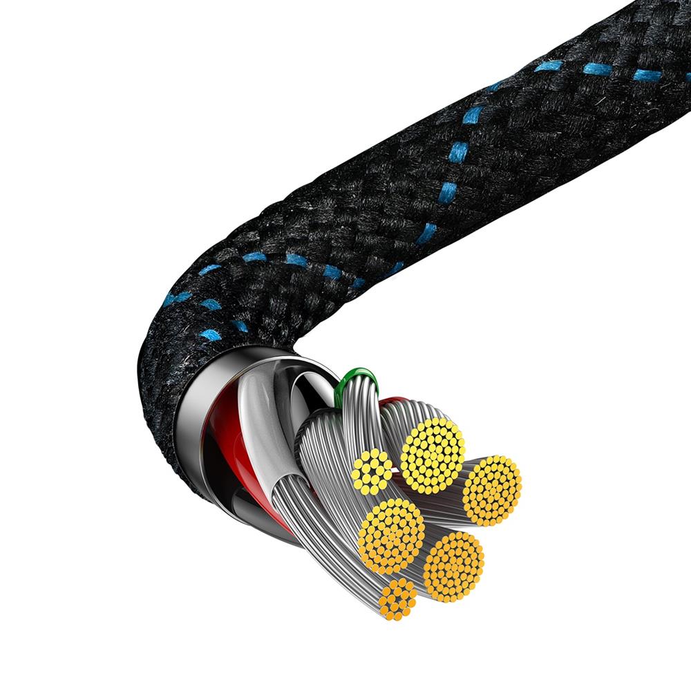 Baseus kabel MVP 2 Elbow USB - USB-C 1,0 m 100W czarno-niebieski / 6