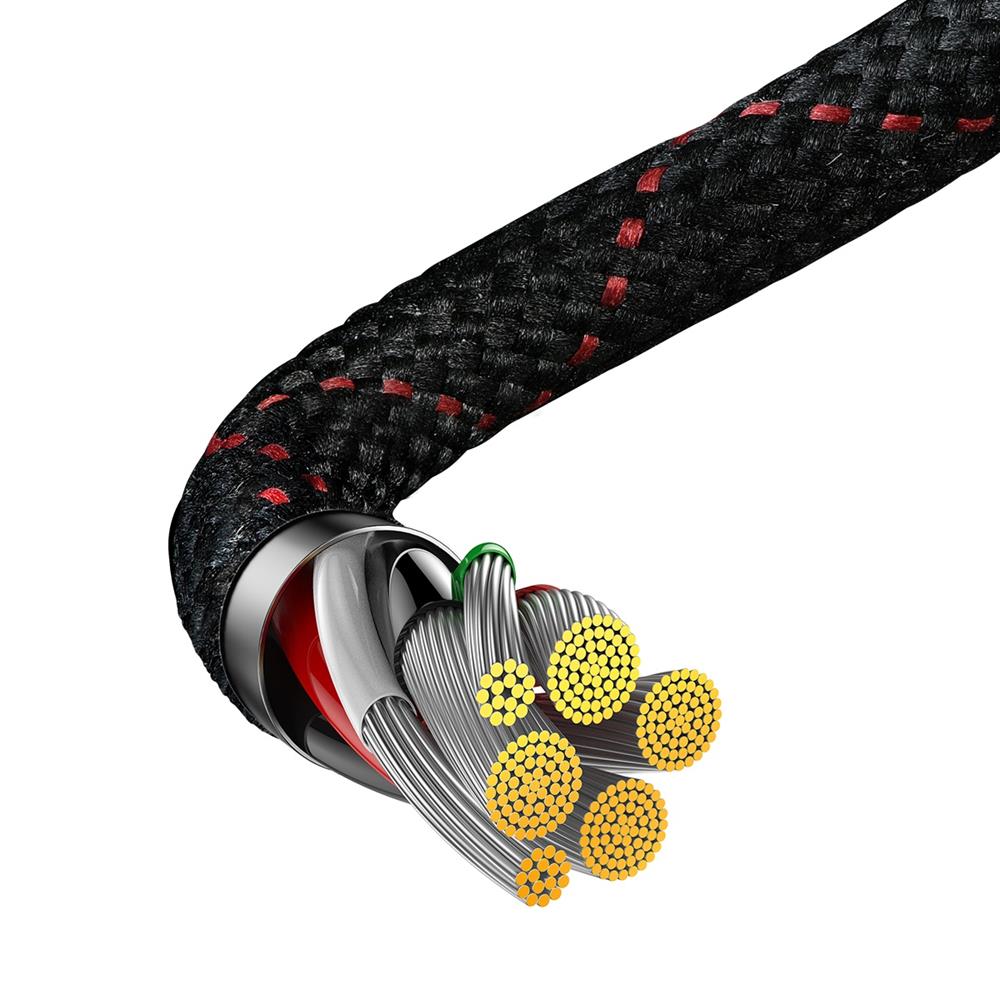 Baseus kabel MVP 2 Elbow USB - USB-C 2,0 m 100W czarno-czerwony / 6