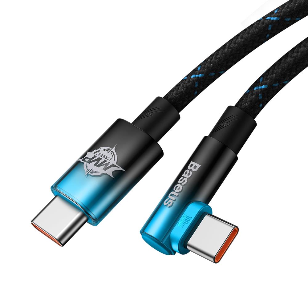 Baseus kabel MVP 2 Elbow USB-C - USB-C 2,0 m 100W czarno-niebieski / 5