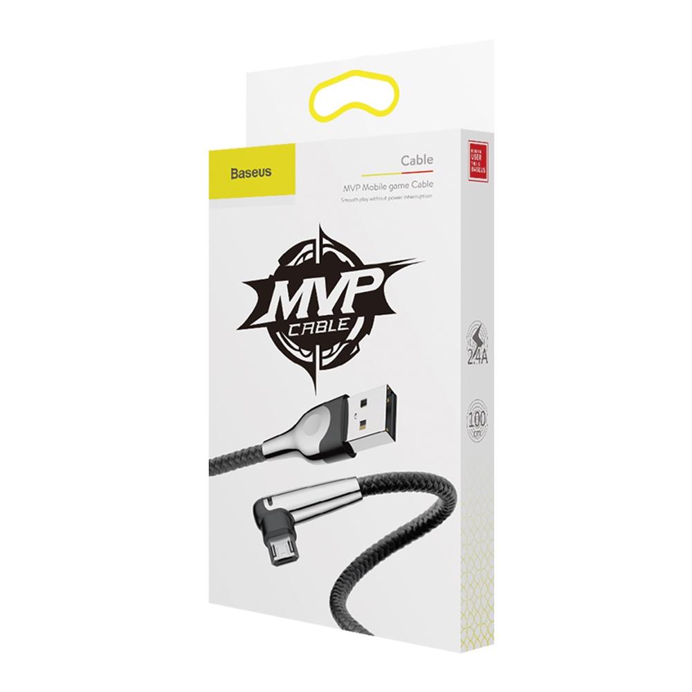 Baseus kabel MVP Elbow (micro | 1 m) czarny 2A / 8
