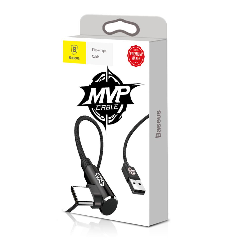 Baseus kabel MVP Elbow (typ-C | 1 m) czarny 2A / 7