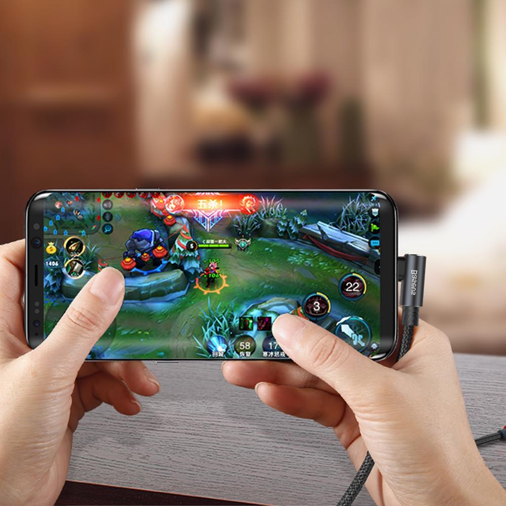 Baseus kabel MVP Elbow (typ-C | 1 m) czarny 2A / 9