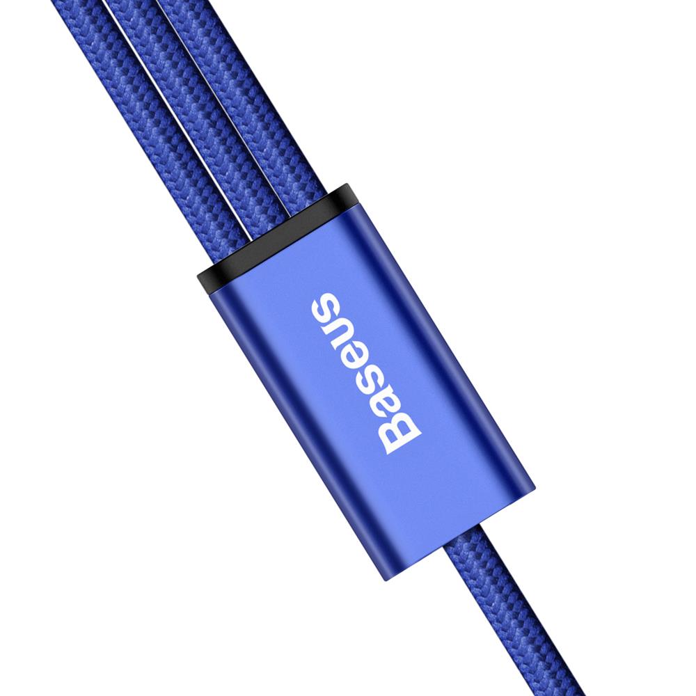 Baseus kabel Rapid 3w1 (micro/8-pin/typ-C | 1,2 m) niebieski 3A / 6