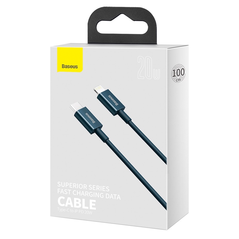 Baseus kabel Superior PD USB-C - Lightning 1,0m niebieski 20W / 3